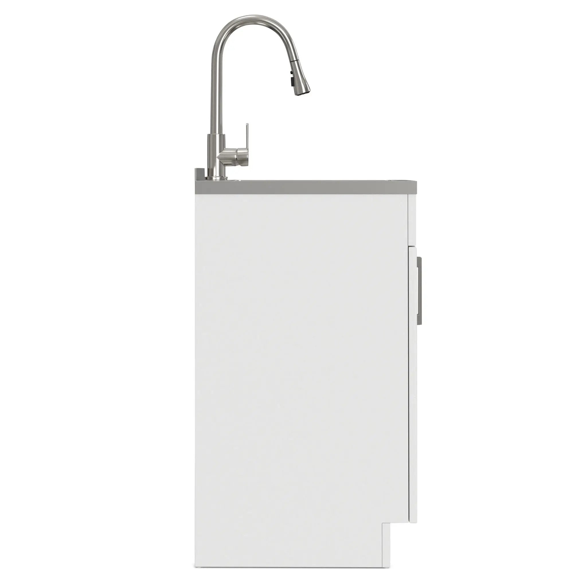 Modern Shaker All-In-One Laundry Utility Sink And Cabinet with Pull Out Faucet by HouseOfZazla