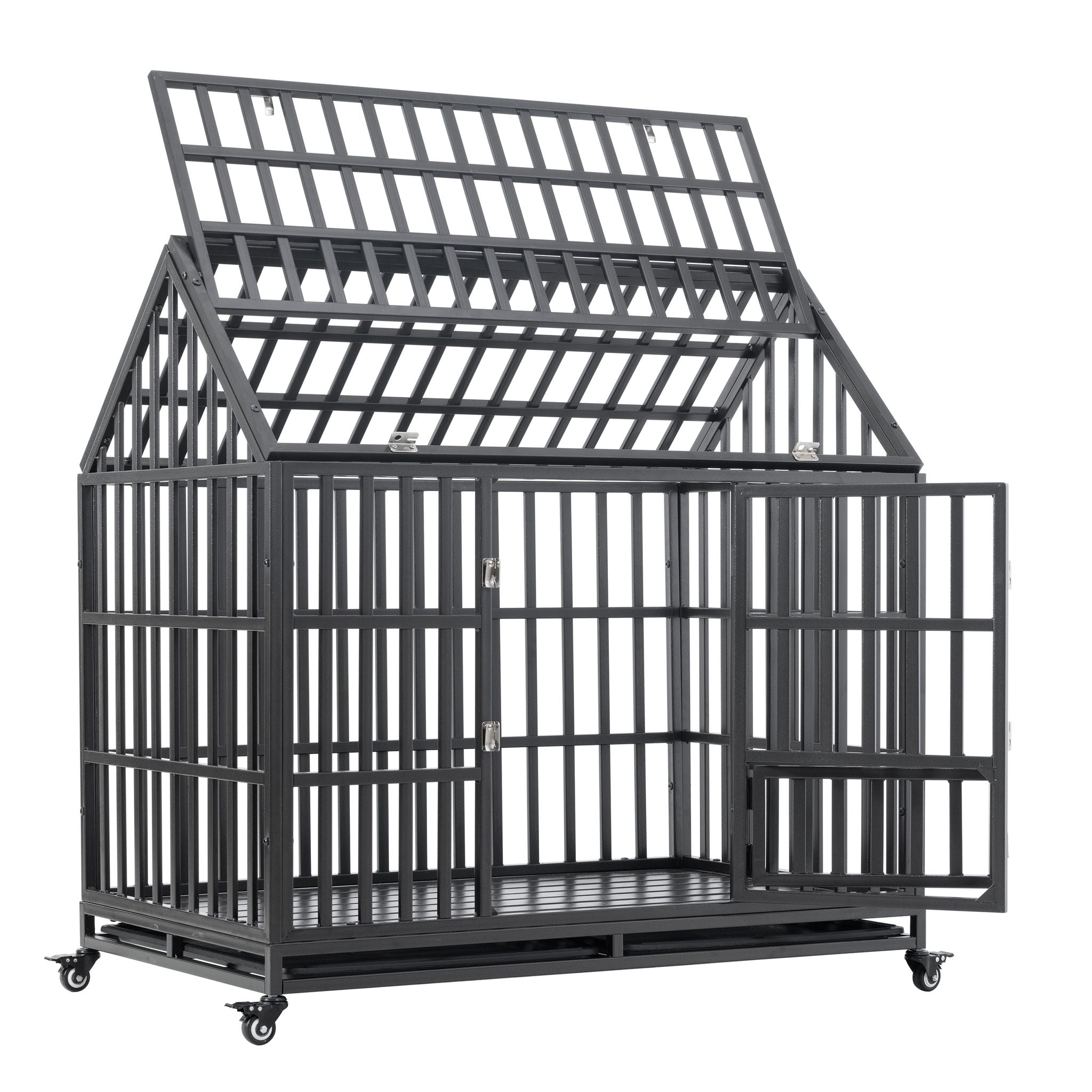 Heavy Duty Dog Crate Lockable Wheels by HouseOfZazla