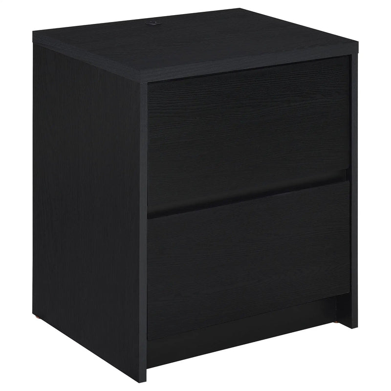 Westpark 2-drawer Nightstand LED Lights and USB Black by Unique Piece Furniture