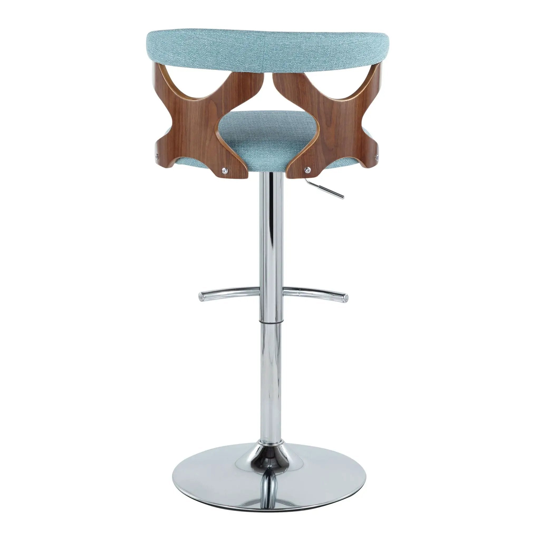 Gardenia - Mid Century Modern Adjustable Barstool With Swivel With Rounded T Footrest (Set of 2) by HouseOfZazla