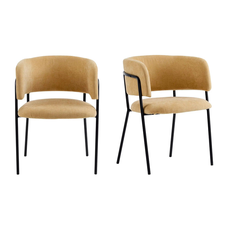 Modern Upholstered Arm Dining Chair Set by HouseOfZazla