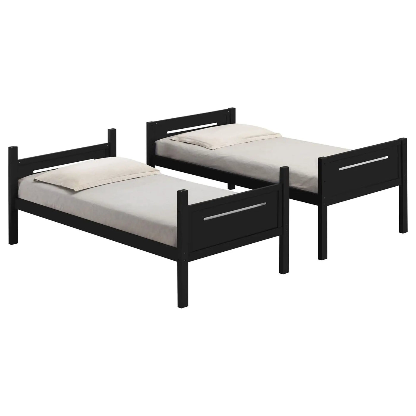 Bunk Bed With Built In Ladder, Safety Guardrails And Angled Access Step by HouseOfZazla
