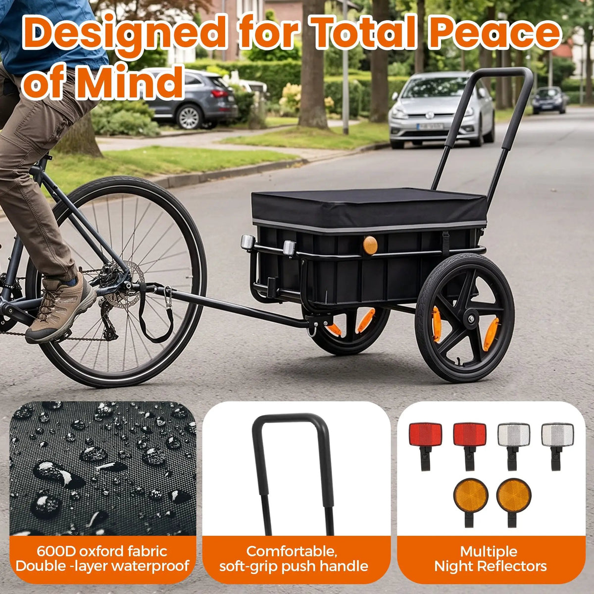 2-in-1 Bike Cargo Trailer Pushcart by HouseOfZazla