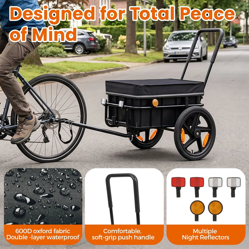 2-in-1 Bike Cargo Trailer Pushcart by HouseOfZazla