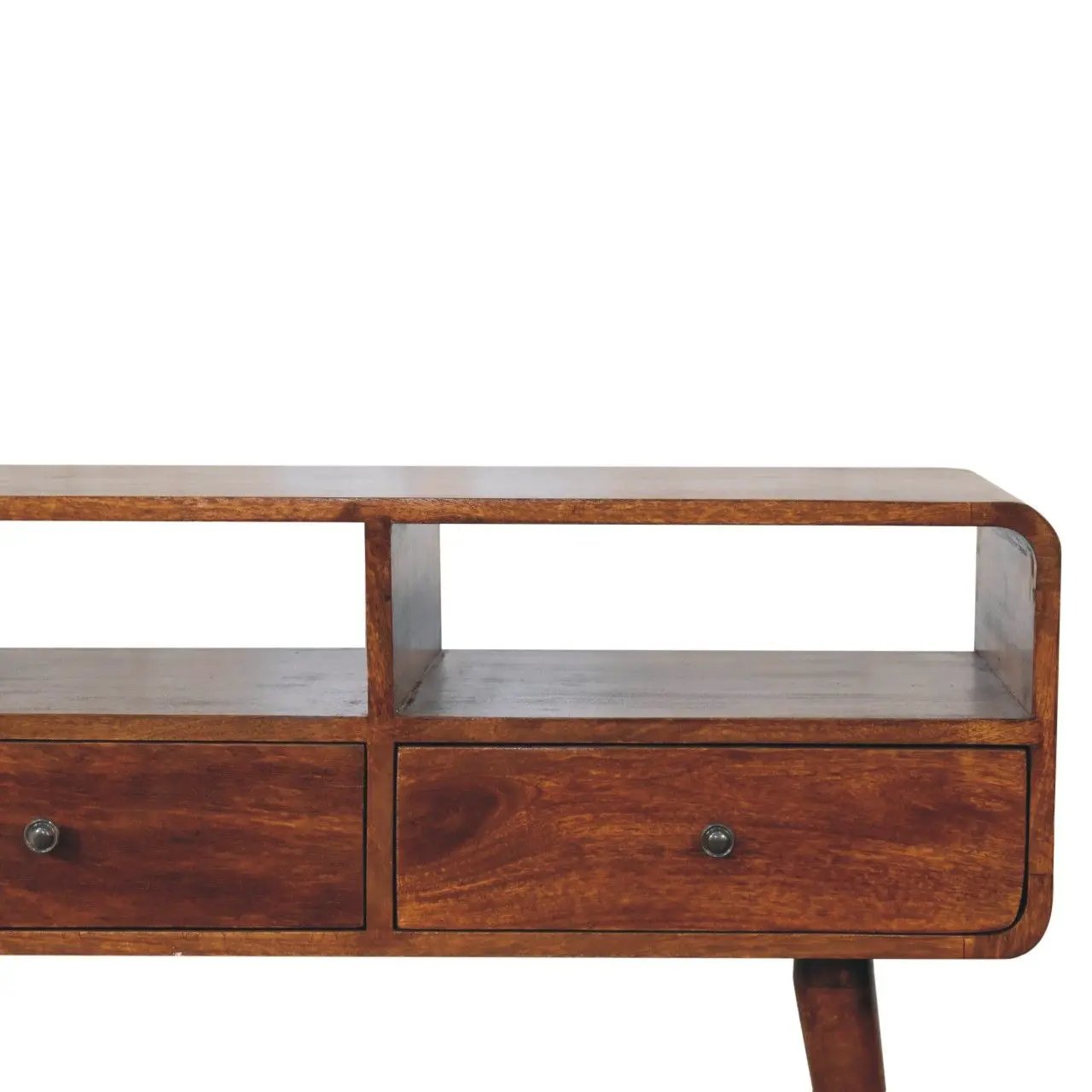 Triple Curved Console Table - Brown by Unique Piece Furniture
