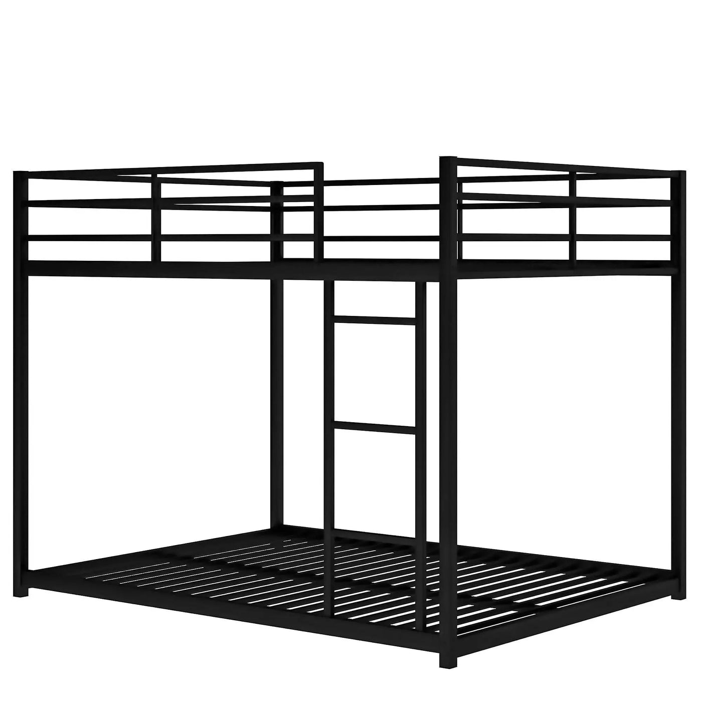 Metal Bunk Bed, Low Bunk Bed With Ladder by HouseOfZazla