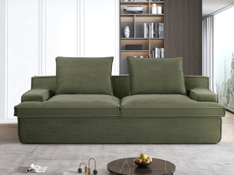 Nimbus - Oversized Full Foam 4 Seater Couch For Living Room Upholstered In Soft, Wide Armrests by HouseOfZazla