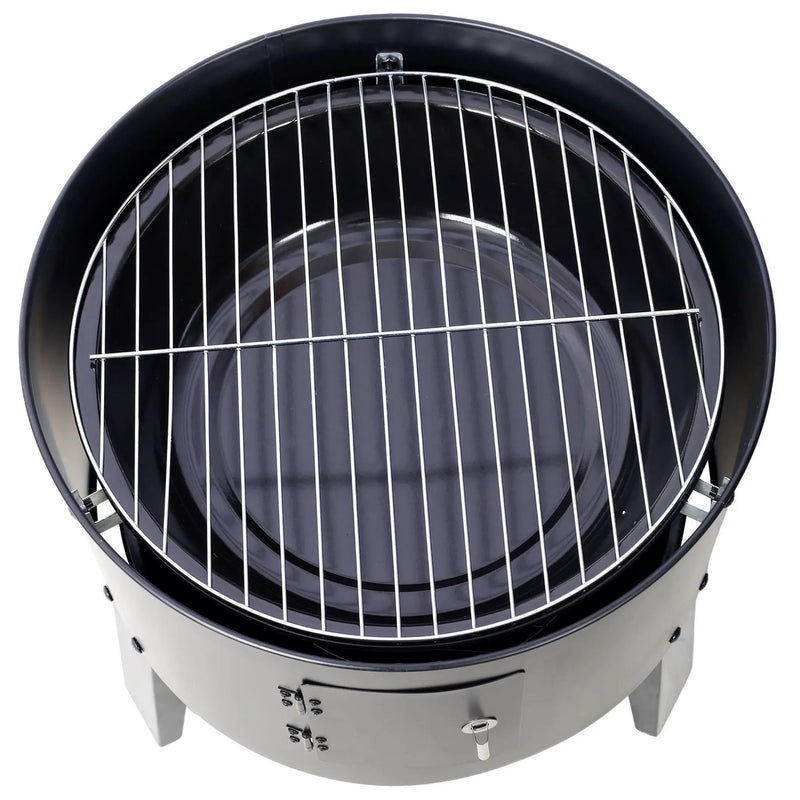 Portable Charcoal Smoker Grill For Outdoor Cooking - Black by HouseOfZazla