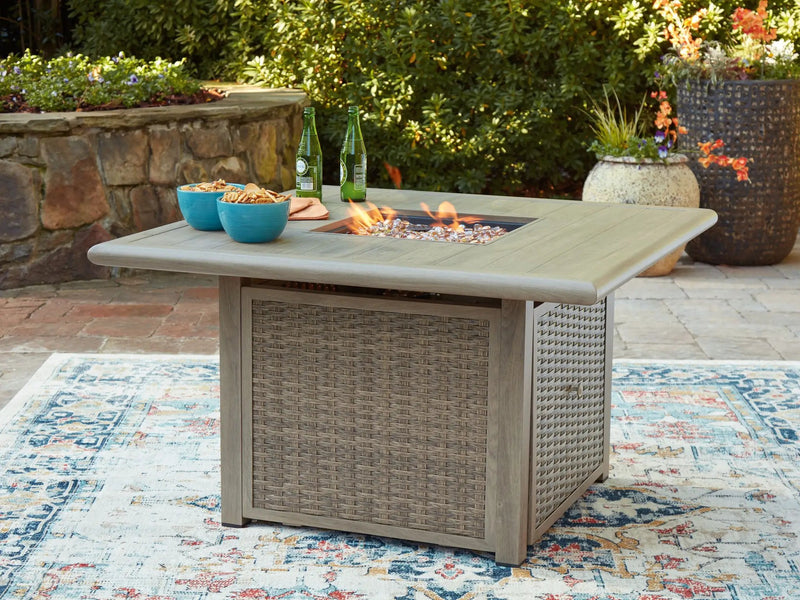 Cliff Trails - Square Fire Pit Table - Beige by Unique Piece Furniture