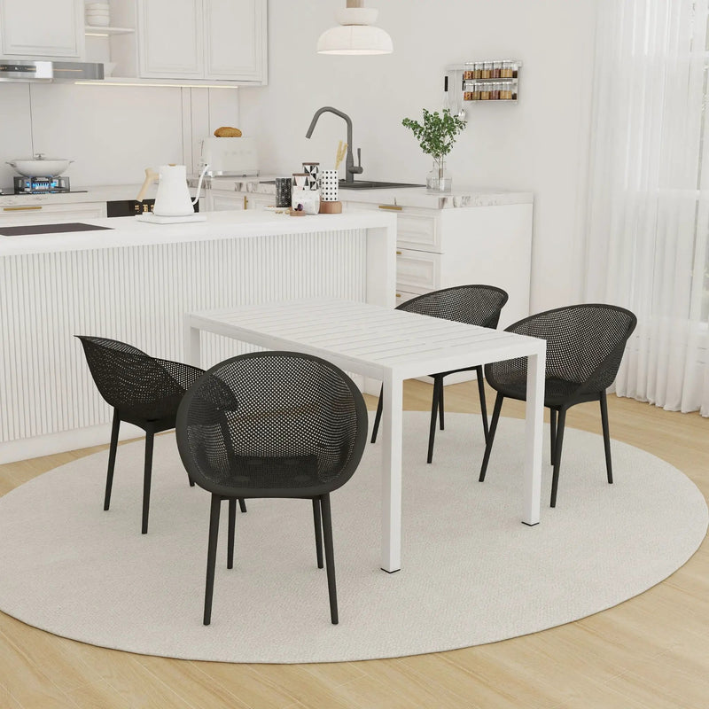 4 Pack Lounge Chair Set With Long Table by Unique Piece Furniture