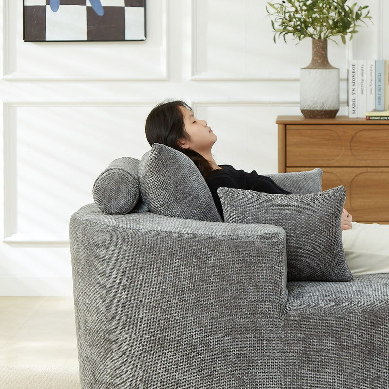Single Sofa, Sleeper Chair For Living Room - Gray by HouseOfZazla