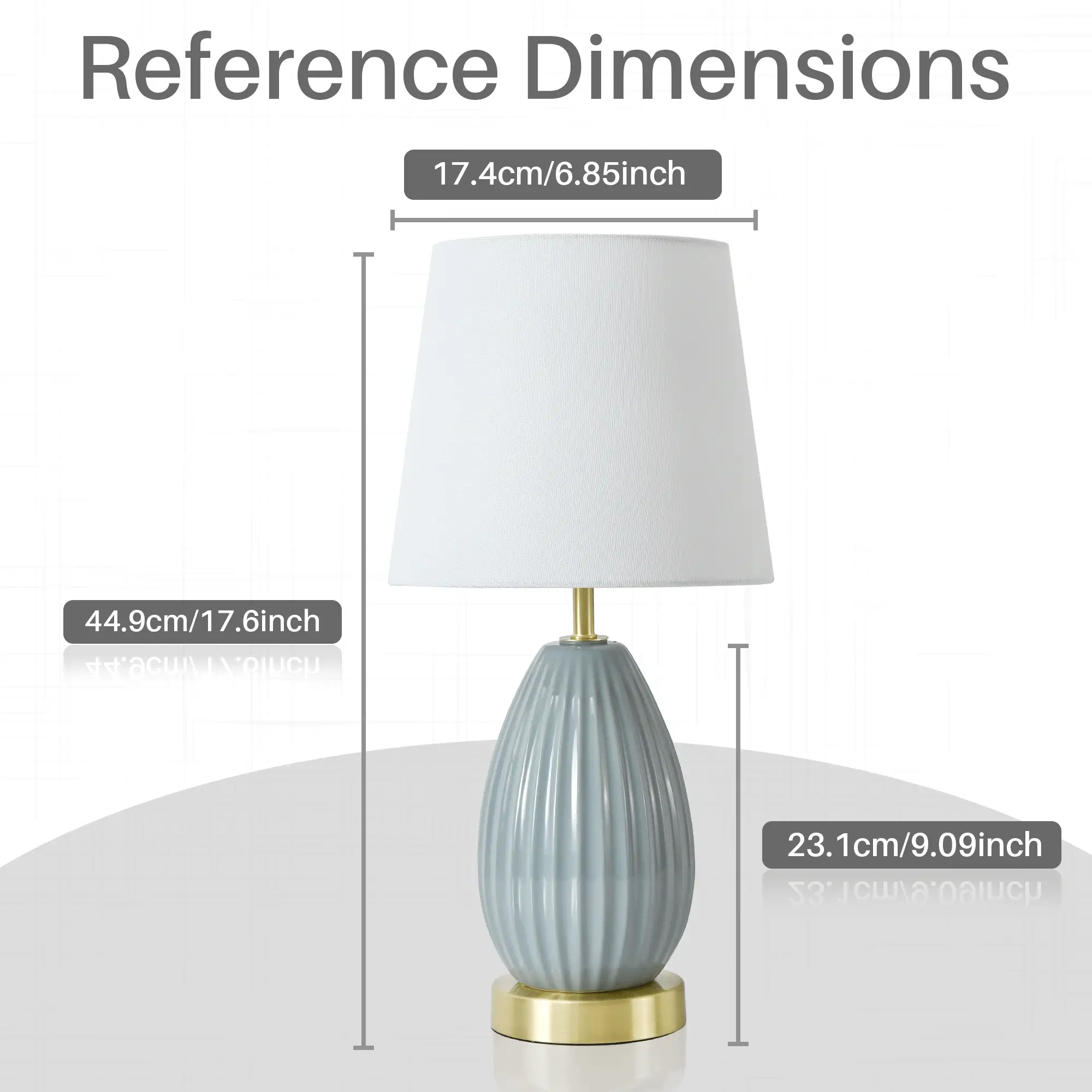 18-Inch Table Lamp Set of 2 with E26 Socket by HouseOfZazla