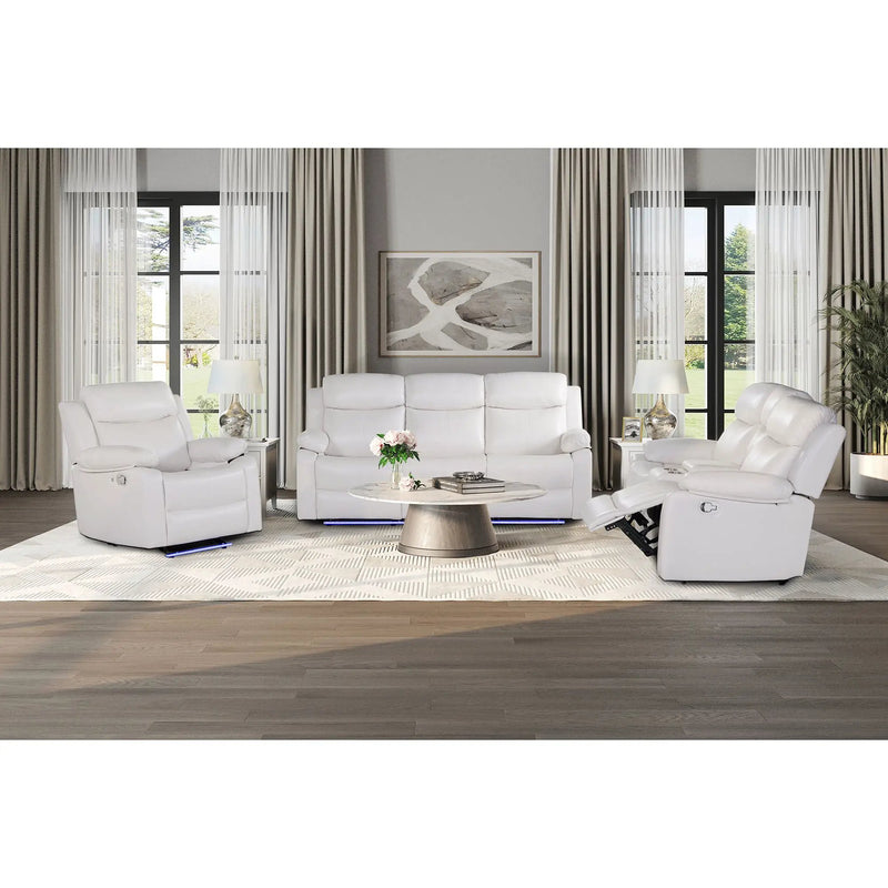 Blanche - Glider Recliner With LED, Pillow Top Arms by Unique Piece Furniture