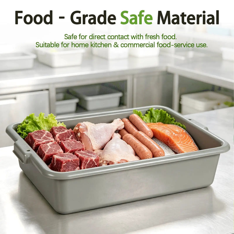 6-Pack Commercial Meat Tubs with Lids by HouseOfZazla