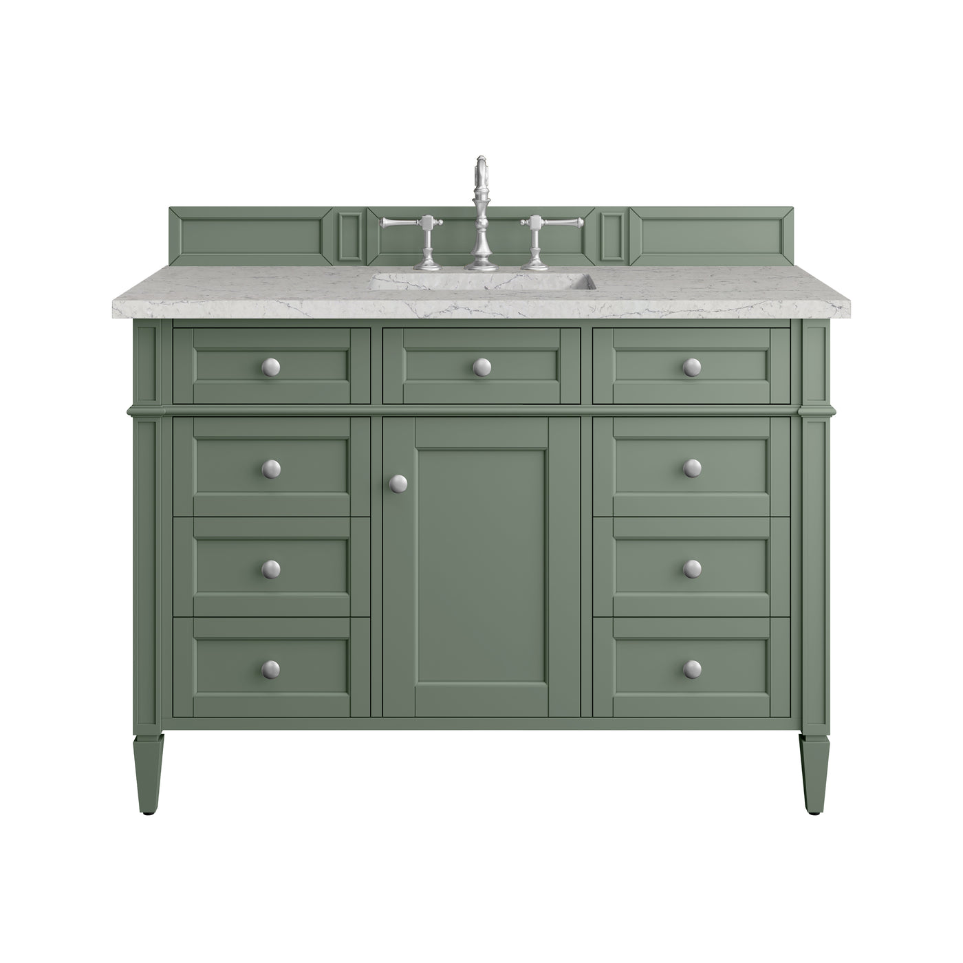 James Martin Brittany 48" Single Bathroom Vanity, Smokey Celadon, view 40