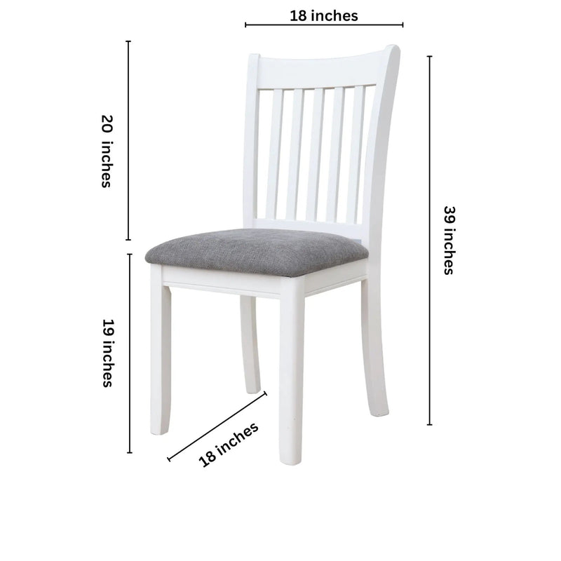 Modern Dining Chair, Wooden Back, Cushion Seats (Set of 2) by Unique Piece Furniture