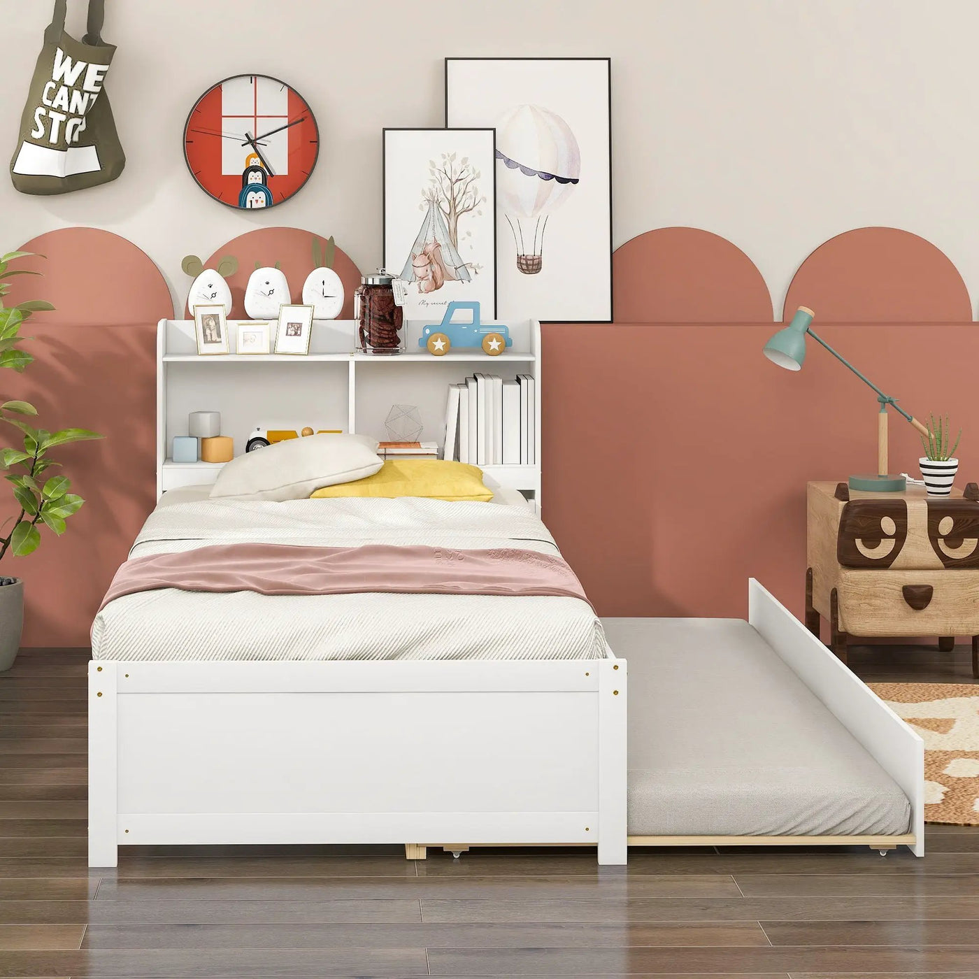 Twin Bed With Trundle, Bookcase by Unique Piece Furniture
