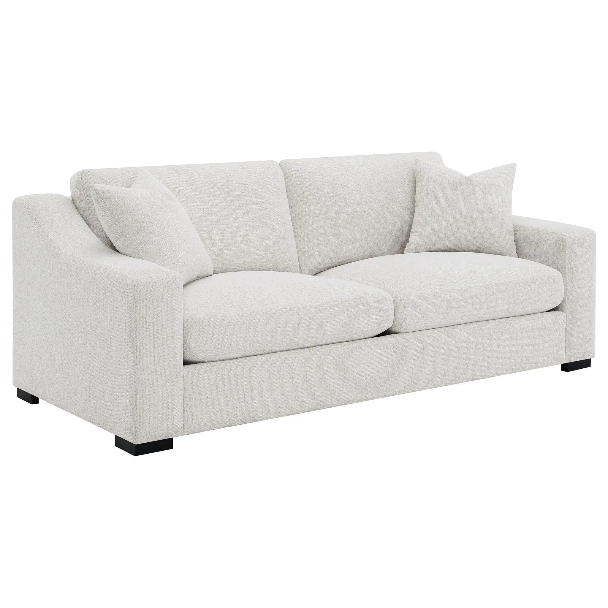 Ashlyn Fabric Upholstered Track Arm Sofa Sand by Unique Piece Furniture