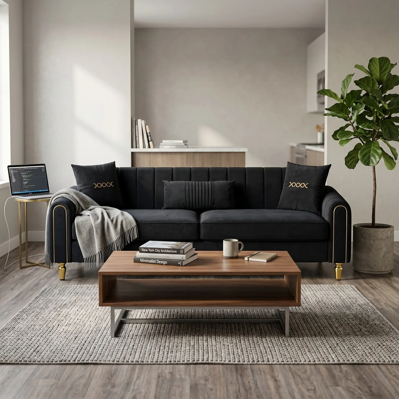 Modern 3-Seater Sofa Couch for Living Room by HouseOfZazla