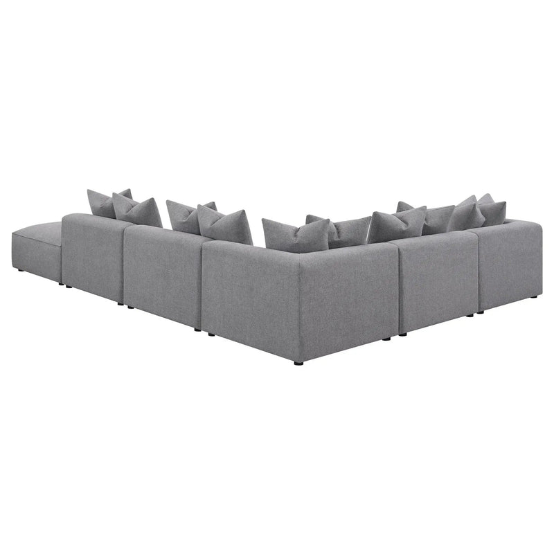 Jennifer 6-piece Upholstered Modular Sectional Grey by Unique Piece Furniture
