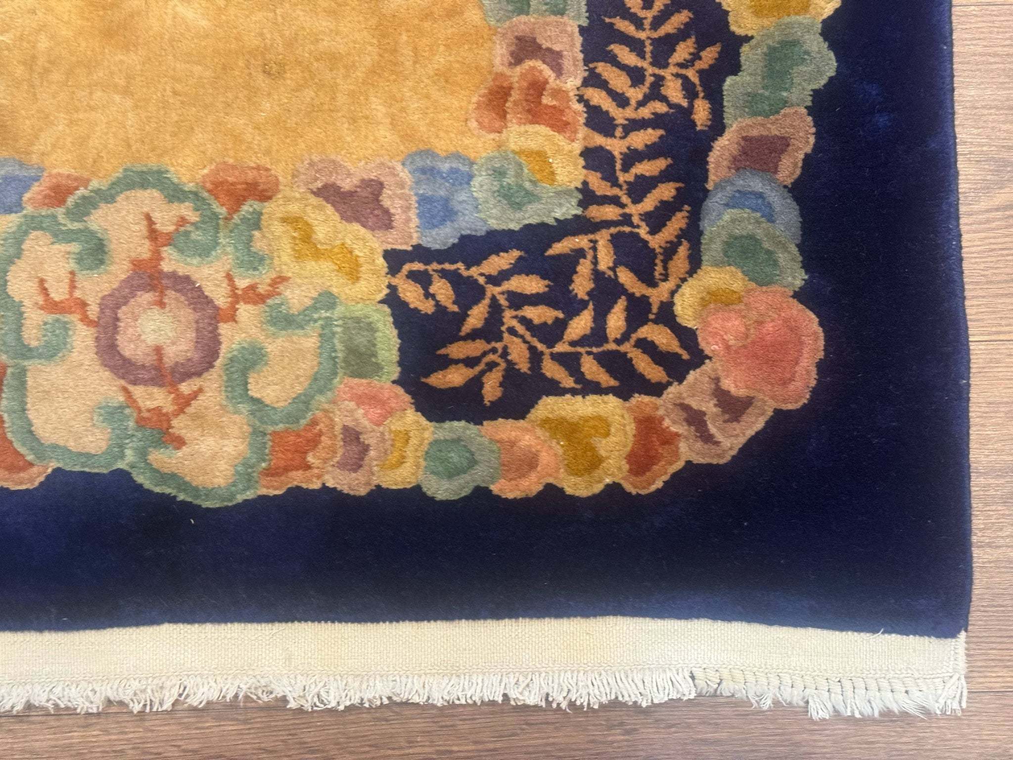 Chinese Wool Rug 3x5, Vintage Carpet, Handmade by Jewel Rugs