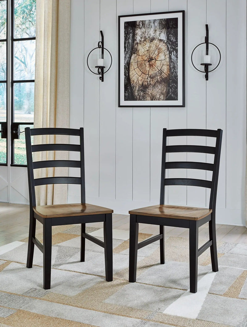 Wildenauer - Dining Room Side Chair (Set of 2) - Brown / Black by Unique Piece Furniture