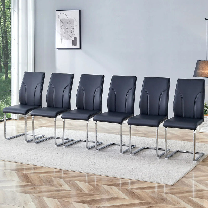 Modern Dining Chairs with High Backrest and Sturdy Legs by HouseOfZazla