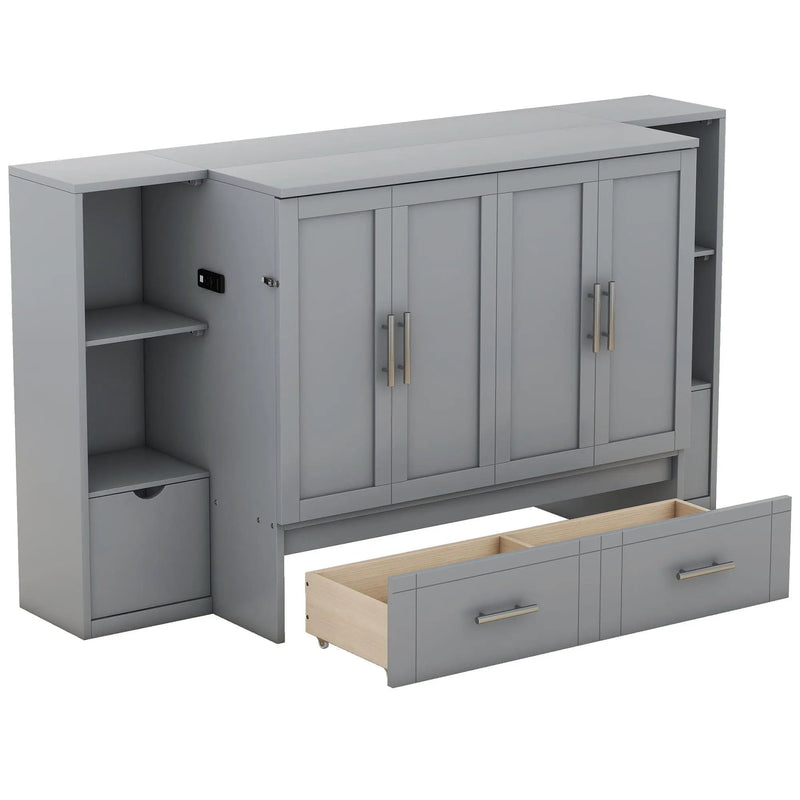 Murphy Bed With Shelves, Drawers And USB Ports by HouseOfZazla