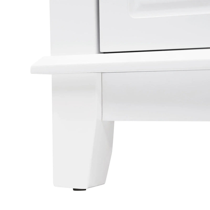 Bathroom Vanity With Sink, 6 Soft Close Drawers & Double Doors - White