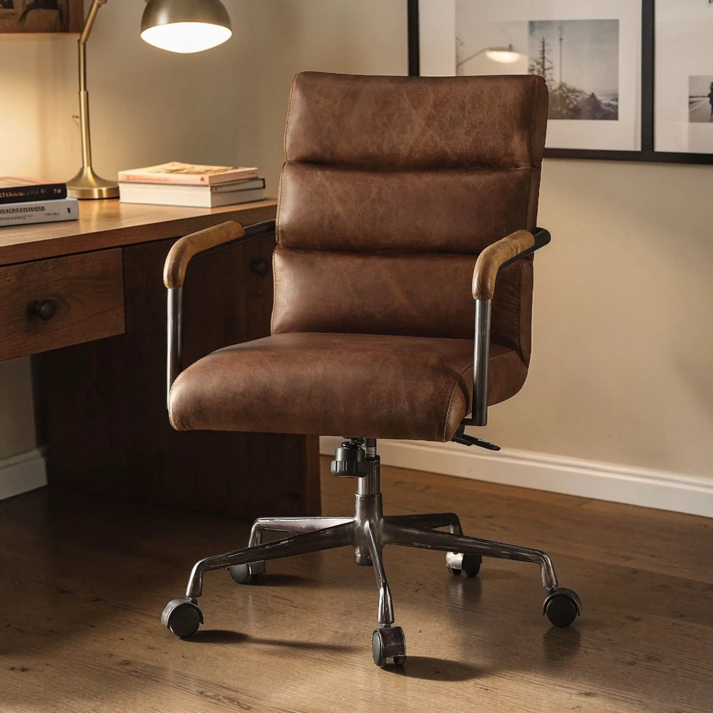 Harith - Retro Top Grain Office Chair by Unique Piece Furniture