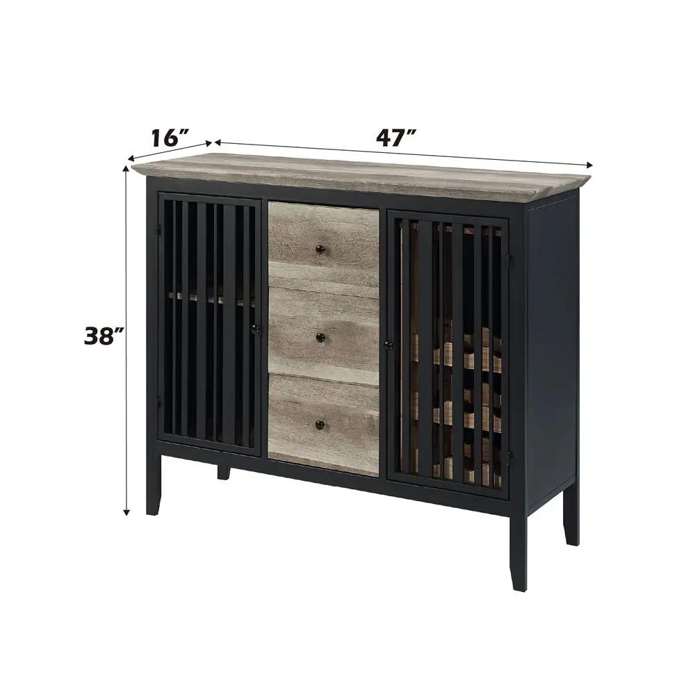 Zudora - Server - Antique Oak & Sandy Black by Unique Piece Furniture