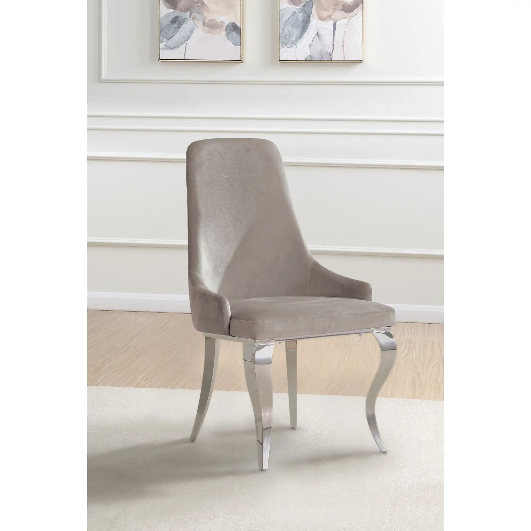 Luxury Upholstered Back Dining Chairs (Set of 2)