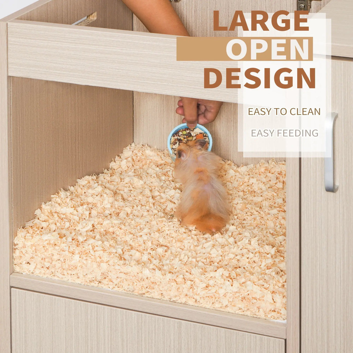 4 Tier Hamster Cage With Acrylic Windows And Storage Cabinet by HouseOfZazla