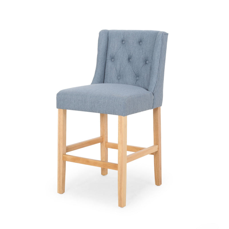 Vienna Contemporary Fabric Tufted & Wingback Counter Stools (Set of 2) by HouseOfZazla