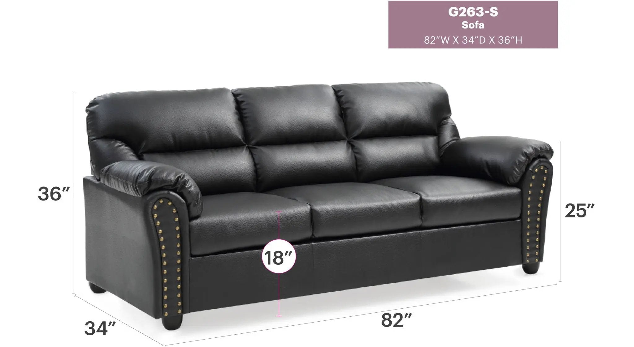 Olney - Sofa - Black by Unique Piece Furniture