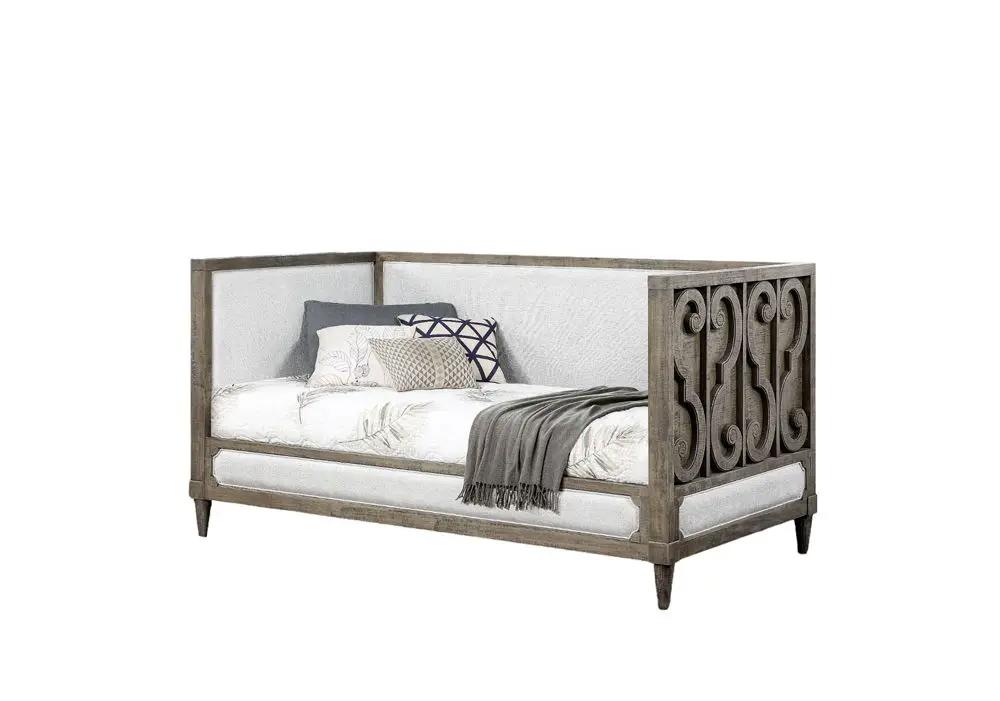 Artesia - Twin Daybed - Tan Fabric & Salvaged Natural by Unique Piece Furniture