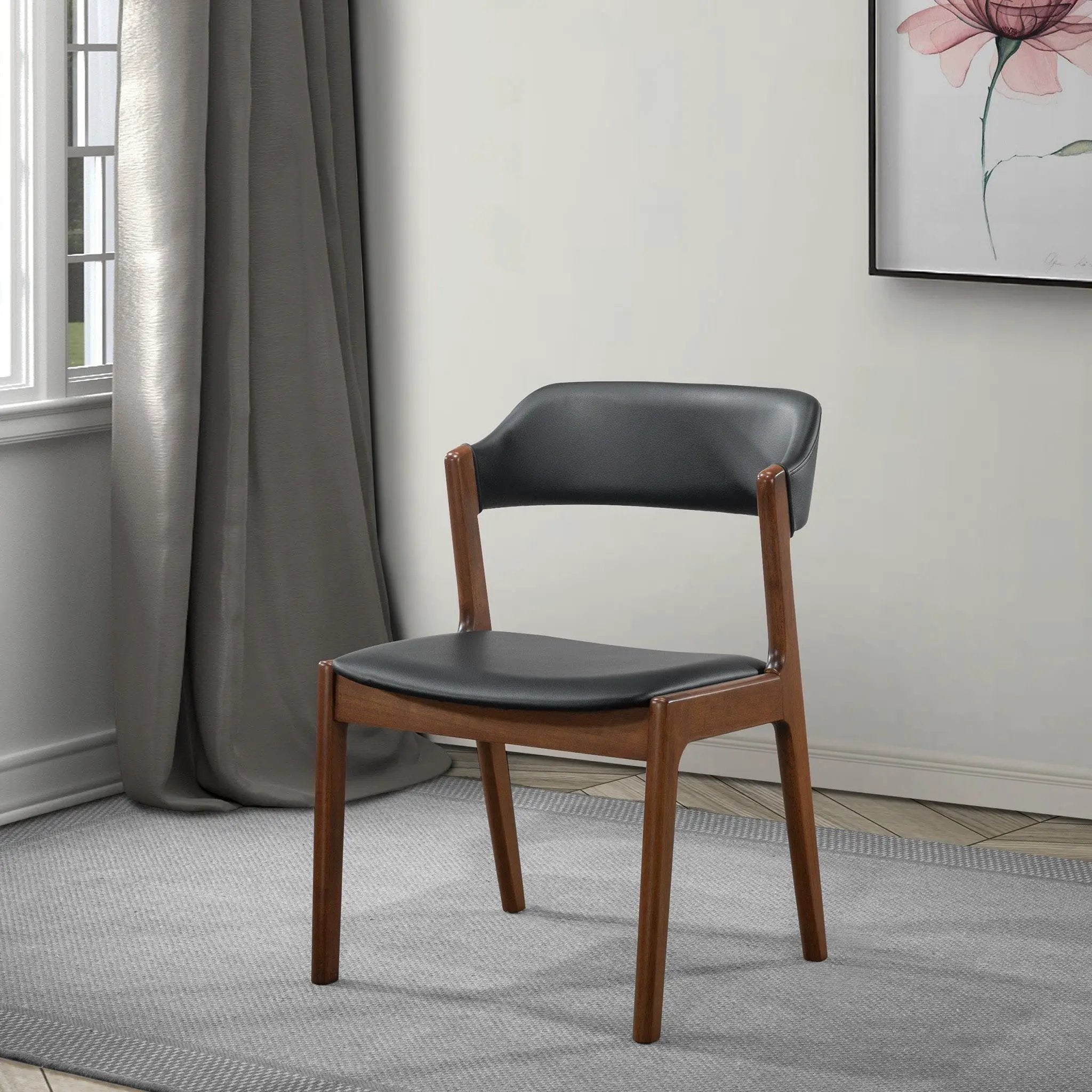 Enzo - Dining Chair (Set of 2) - Black / Brown by HouseOfZazla