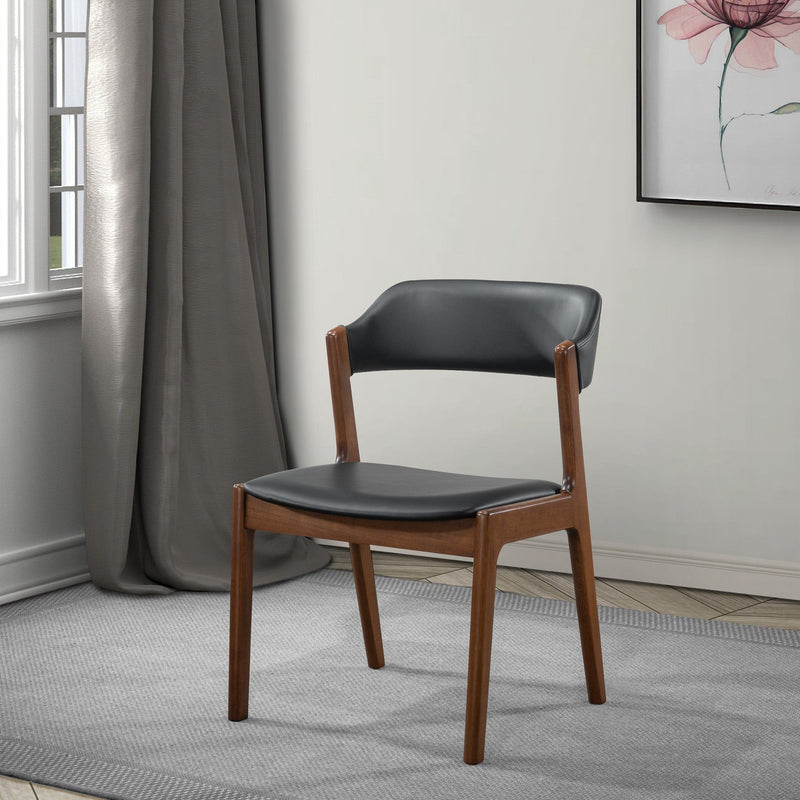 Enzo - Dining Chair (Set of 2) - Black / Brown by HouseOfZazla