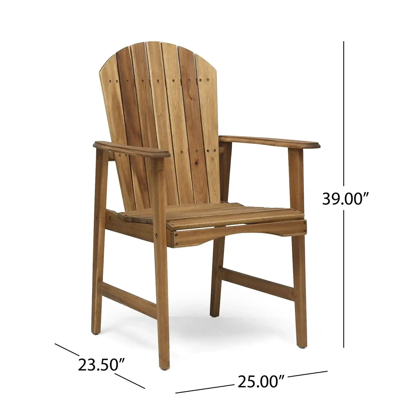 Outdoor Weather Resistant Acacia Wood Adirondack Dining Chairs (Set of 2) by HouseOfZazla