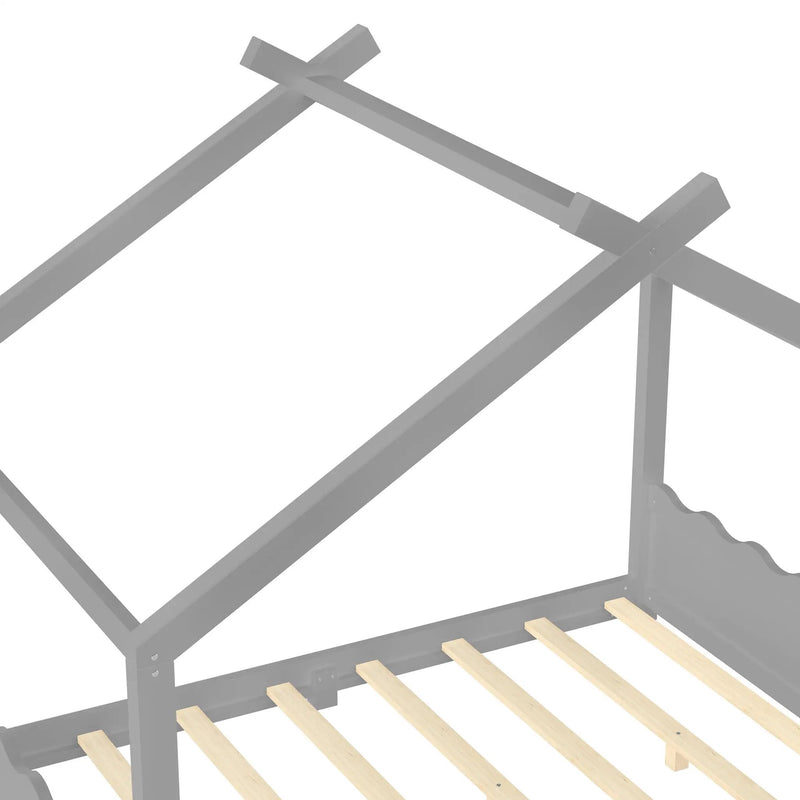 Full House Floor Bed with Support Slats by HouseOfZazla
