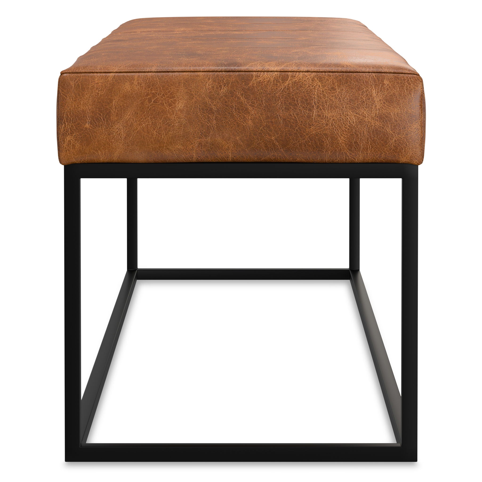 Candice - Ottoman Bench - Tan / Black by HouseOfZazla