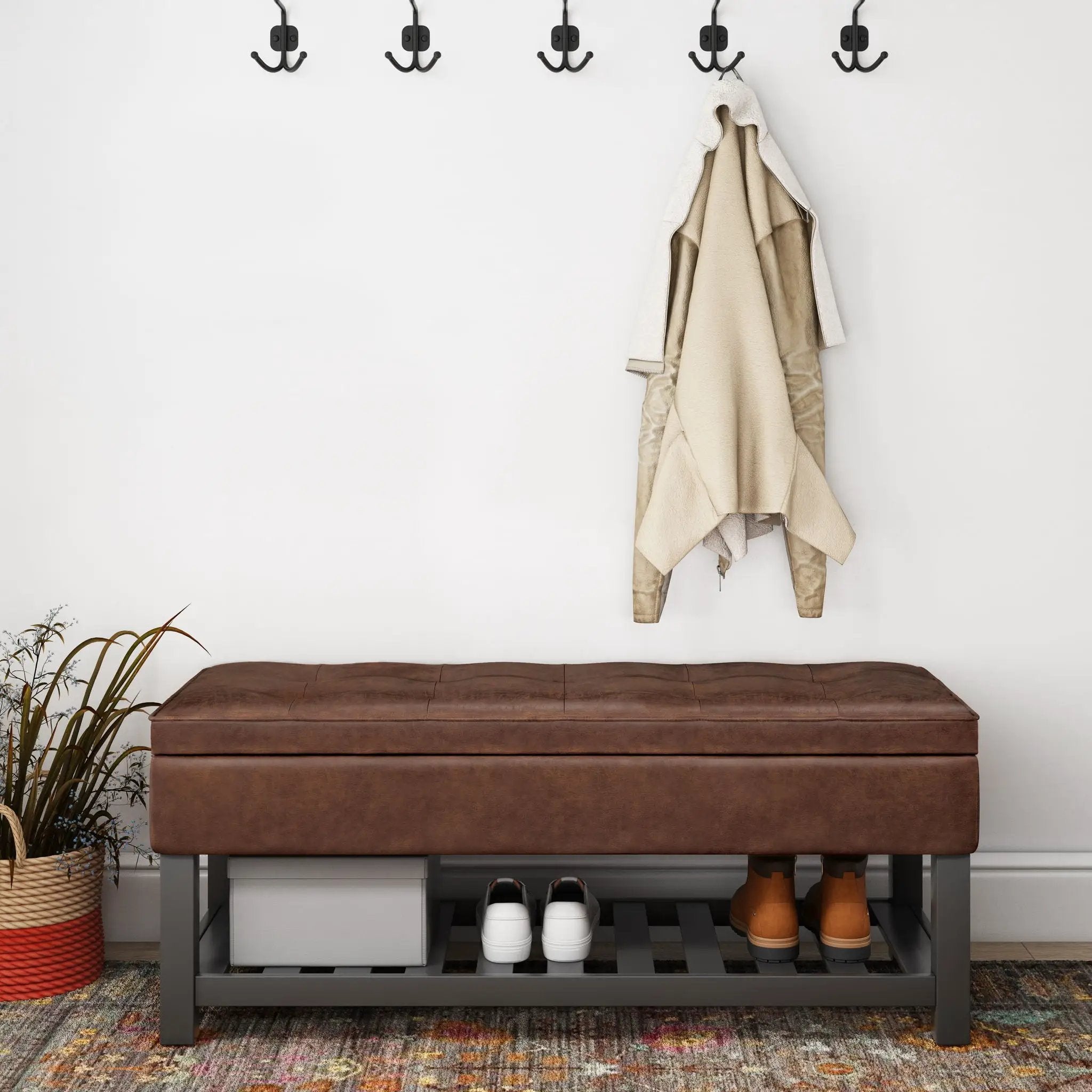 Cosmopolitan - Storage Ottoman Bench With Open Bottom by Unique Piece Furniture