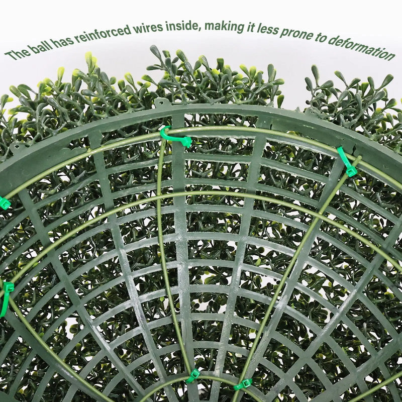 Artificial Topiary Balls, Outdoor Decorative Spheres For Garden (Set of 2) - Green by Unique Piece Furniture
