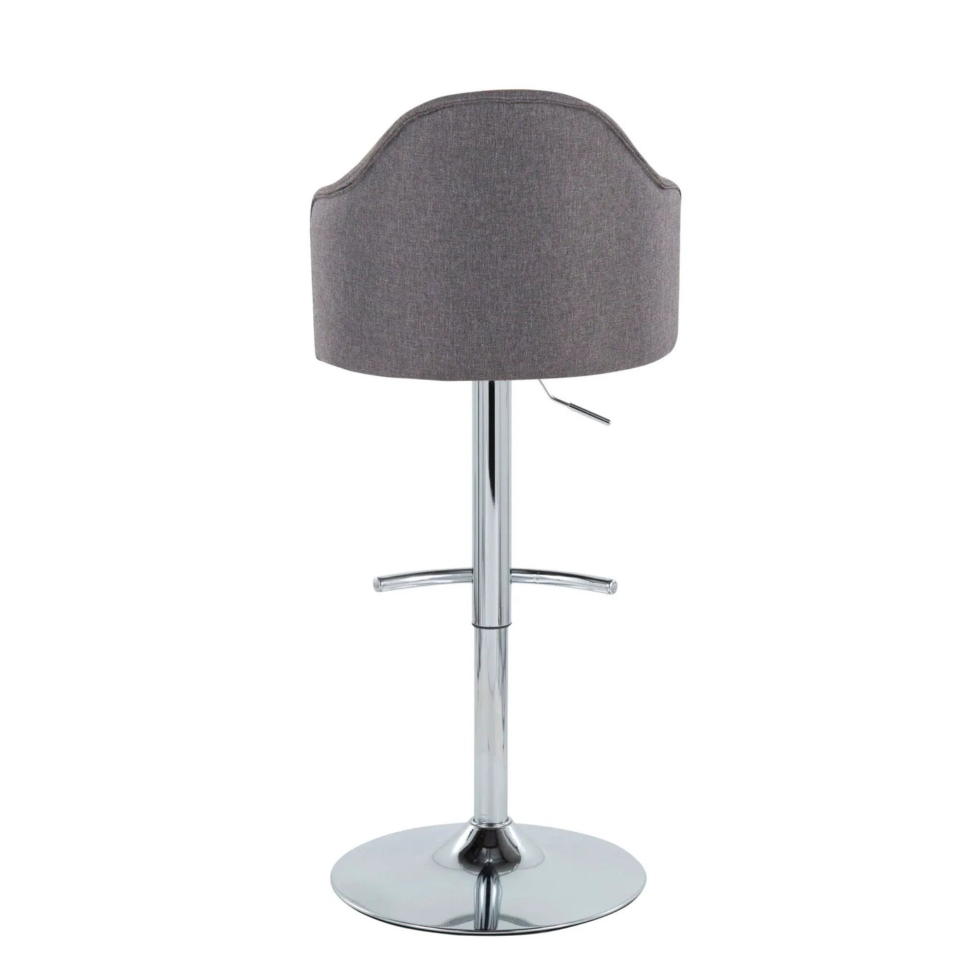 Ahoy - Contemporary Adjustable Barstool With Swivel With Rounded T Footrest (Set of 2) by HouseOfZazla