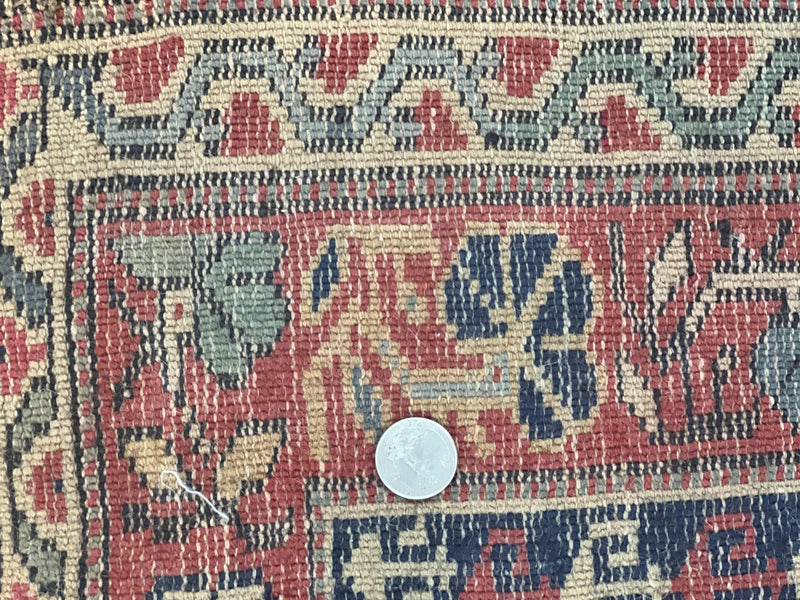 Antique Turkish Sparta Rug 3x4, Geometric Caucasian Pattern, Vintage Handmade Tribal Wool Carpet by Jewel Rugs