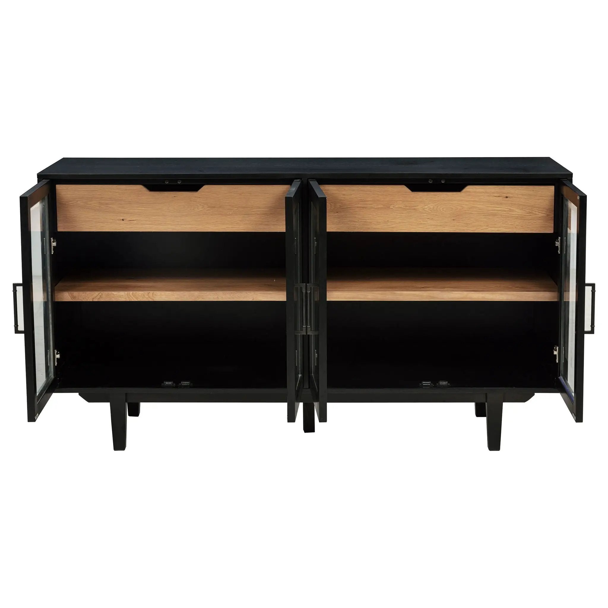 Middleton 4-door Sideboard Server with Dual Drawers Black by Unique Piece Furniture