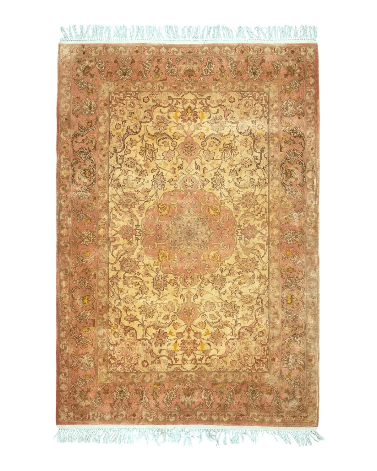 Persian Isfahan Rug 3x5 Fine 550 KPSI Kork Wool on Silk by Jewel Rugs