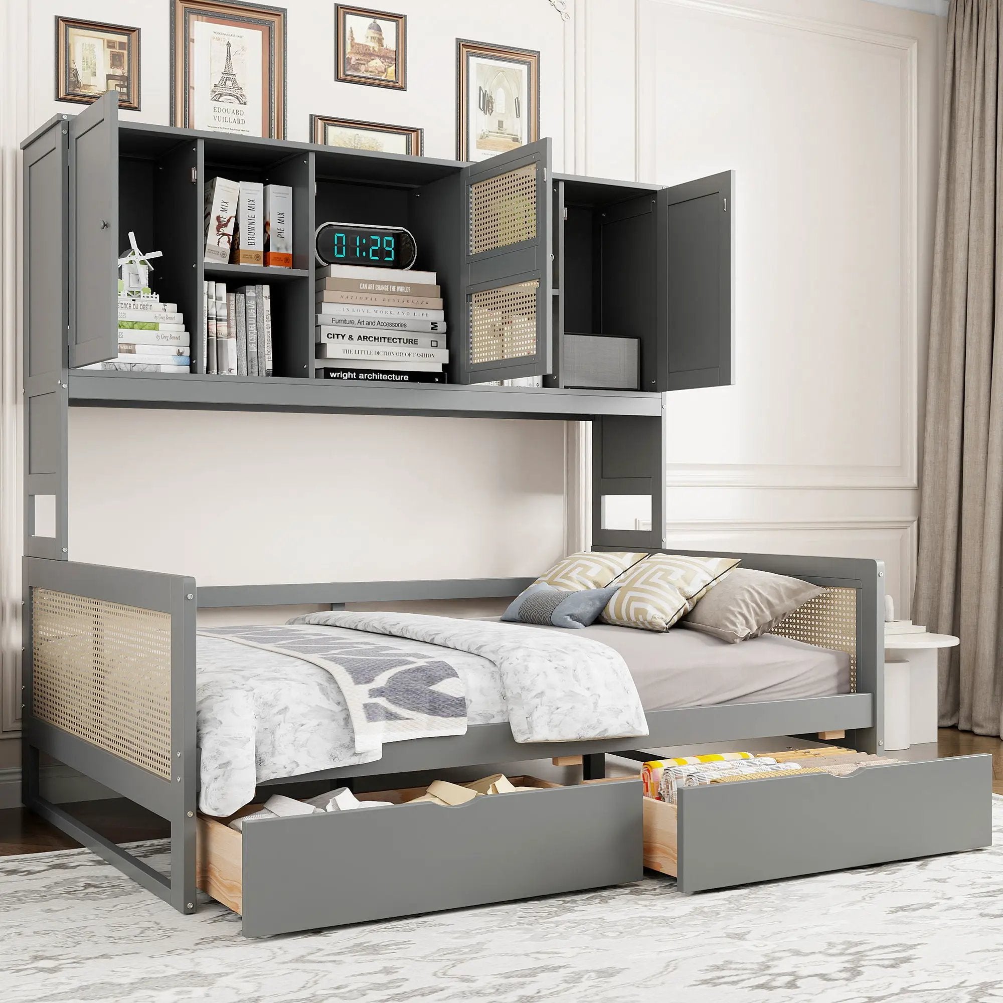 Daybed And All In One Cabinet And Shelf by Unique Piece Furniture