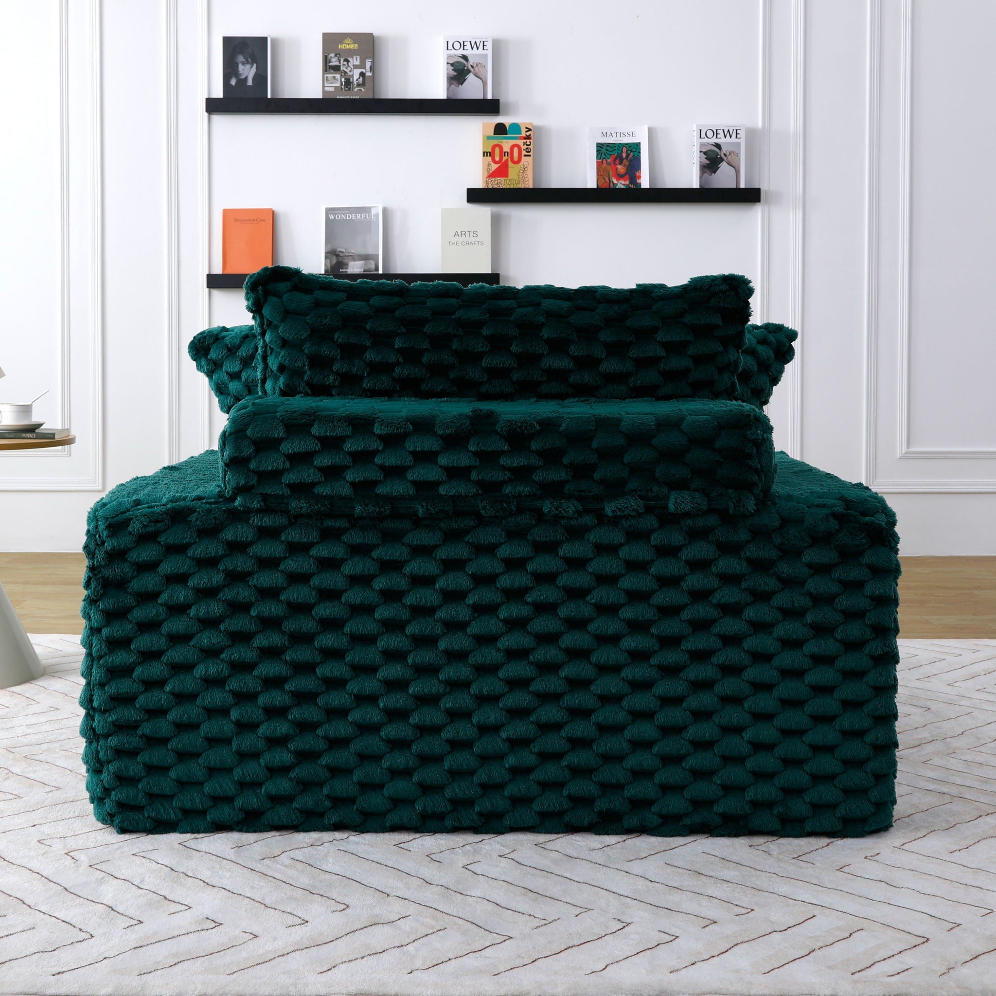 Comfort Bearing Sofa With 2 Pillows And 1 Backrest - Green by HouseOfZazla