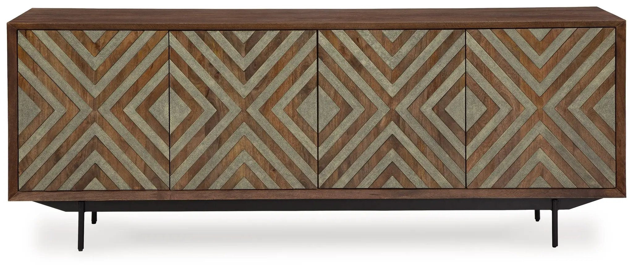 Dreggan - Accent Cabinet - Brown / Gold Finish by Unique Piece Furniture
